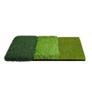 Anti-slip Rubber Triturf Golf Mat Outdoor Golf Practice Artificial Turf Foldable Golf Hitting Mat Game