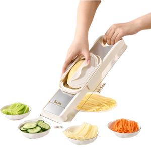Rallador Semiautomático Multifuncional de Doble Puerta con Cuchillas de Acero Inoxidable, Cortador de Verduras y Patatas para Cocina - Product Image 5