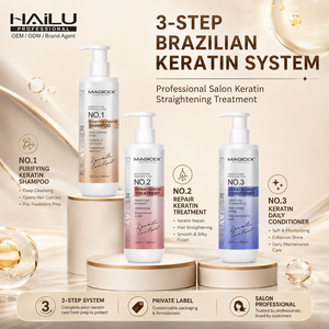 Traitement capillaire professionnel à la kératine pour salon, marque privée, lissage brésilien, shampoing lissant à la kératine - Product Image 2