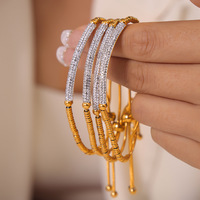Nouveau été minimaliste 18K or perles Bracelet réglable en acier inoxydable Bracelet Non ternir étanche bijoux cadeau fête