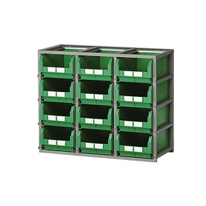Estantería Fami sin Contenedores Serie Ed 12 Espacios Tamaño 4 Gris Oscuro Ral7000 Almacenamiento de Herramientas - Product Image 1