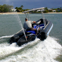 Dock gonflable robuste 2-en-1 pour jet ski et bateau, tendeur portable pour sports nautiques et loisirs en famille