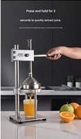 Hoge productiviteit commerciële roestvrijstalen handpers sinaasappelpers fruit- en groentesapmachine