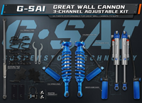Amortisseurs à azote 4x4 robustes de 2,5 pouces à 3 canaux avec réservoir externe pour kit de rehausse de pick-up GWM Cannon Poer Great Wall Pao