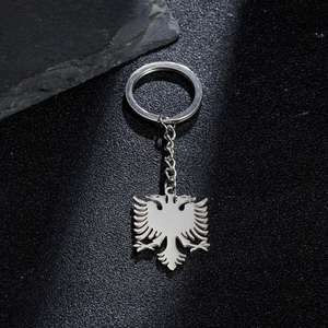 Porte-clés Pendentif Aigle Albanais en Acier Inoxydable, Inaltérable, Tendance, Polyvalent, pour Hommes et Femmes, pour Sac de Voiture, Idéal Cadeau - Product Image 4