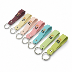 Porte-clés en cuir PU coloré, porte-clés promotionnel, cadeau d'entreprise, fabricant OEM, couleur crème ou personnalisé - Product Image 6