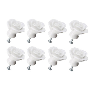 Mode Meubelen Handgrepen Hardware Keramische Bloem Roos Lade Knoppen Landelijke Kast Kast Handgrepen <span class=keywords><strong>40Mm</strong></span> Diameter 34Mm Hoogte - Product Image 4