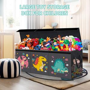 Caja de almacenamiento de juguetes plegable cuadrada grande personalizable Compartimentos de almacenamiento plegables Cubo de almacenamiento cuadrado de poliéster para juguete - Product Image 2