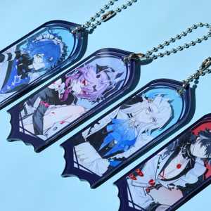 Llavero de acrílico OEM ODM de <span class=keywords><strong>Genshin</strong></span> <span class=keywords><strong>Impact</strong></span> con personajes de anime Flins Wriothesley Neuvillette, hecho en China - Product Image 2