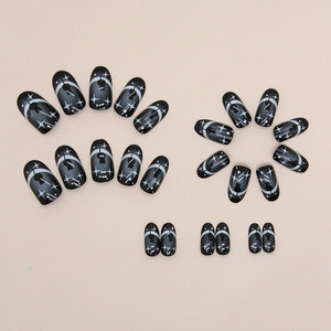 <span class=keywords><strong>Uñas</strong></span> Postizas al por Mayor para el Día de <span class=keywords><strong>San</strong></span> Valentín, <span class=keywords><strong>Negras</strong></span>, Francesas, Psicodélicas, con Corazones en Capas, Suministros para Vendedores de <span class=keywords><strong>Uñas</strong></span> Postizas - Product Image 4