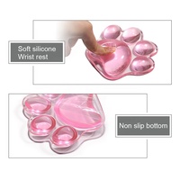Tapis de souris de jeu repose-poignet Transparent Silicone Mini tapis de souris patte de chat pour la maison de bureau