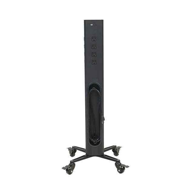 24 Outlets Portable Charging Tower with Dual AC & DC Power Ports & Castors for Public & Education Use
