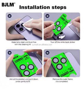 ฟิล์มกันรอยเลนส์กล้อง BJLM กระจกนิรภัยสำหรับเลนส์โทรศัพท์ ตัวกำหนดตำแหน่งเลนส์กล้องทำจากอลูมิเนียมอัลลอยด์ - Product Image 4