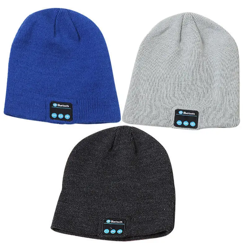 Warm Blue Tooth Hoed Met Zachte En Smart Microfoon Draadloze Headset Muziek Hoofdtelefoon Cap Voor Outdoor Sport Beanie Comfortabele