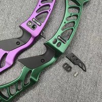 Pegangan Busur Recurve 25 Inci Antarmuka ILF untuk Pengguna Tangan Kanan Pegangan Busur Berburu Universal Mulut Melengkung