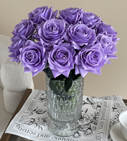Fleurs artificielles en rose, toucher réaliste, soie réaliste, pour mariage, décoration de la maison, vente en gros