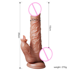 Dildo Telescópico de Doble Función de TPE, ABS y Silicona, Realista, Multifuncional, con Calentamiento Inteligente, Lengua Vibradora, Control Remoto Inalámbrico, Suave - Product Image 6