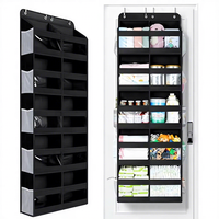 Organisateur de placard suspendu pliable avec poches latérales, crochets robustes, pour armoire, salle de bain, chambre, sacs, en tissu non tissé