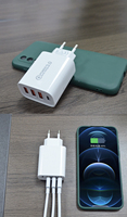 Adaptor Daya OEM PD 20W Aluminium Alloy USB Type-C QC3.0 Pengisi Daya Ponsel untuk 11 12 13 14 Pro Max Pengisi Daya Cepat
