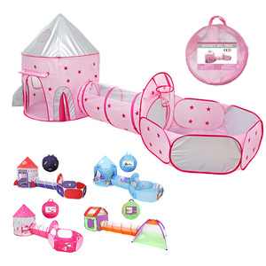 Tienda <span class=keywords><strong>de</strong></span> Campaña <span class=keywords><strong>de</strong></span> Juego <span class=keywords><strong>de</strong></span> Castillo <span class=keywords><strong>de</strong></span> Princesa <span class=keywords><strong>de</strong></span> 3 Piezas para Niñas, Túnel <span class=keywords><strong>de</strong></span> Arrastre y Piscina <span class=keywords><strong>de</strong></span> Pelotas con Aro <span class=keywords><strong>de</strong></span> Baloncesto para Niños Pequeños, Interior y Exterior - Product Image 5