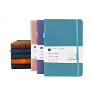 Cuaderno A5 de PU con Tapa Dura, Banda Elástica, Números de Página, Puntos, Diario de Oficina, Personalizable con Logotipo Empresarial, Venta al Por Mayor - Product Image 1