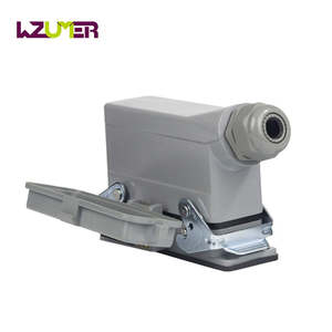 Palanca <span class=keywords><strong>de</strong></span> bloqueo única <span class=keywords><strong>de</strong></span> alta construcción WZUMER, capuchas <span class=keywords><strong>de</strong></span> entrada lateral <span class=keywords><strong>de</strong></span> 16 Pines, conector resistente montado en mamparo con cubierta <span class=keywords><strong>de</strong></span> plástico - Product Image 4