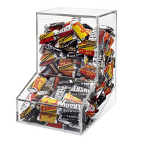 Distributeur de bonbons en acrylique transparent personnalisé en usine, bac à bonbons en plexiglas avec compartiments
