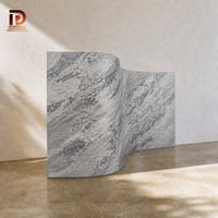 Panneau mural en pierre flexible MCM 120x60cm Beige Blanc Gris Travertin Pierre de montagne Rivière Classe A Ignifuge Anti-moisissure Revêtement
