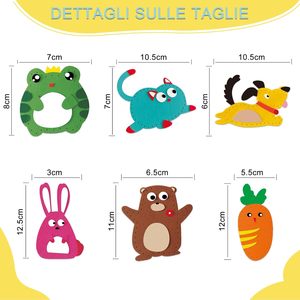 Kit de <span class=keywords><strong>couture</strong></span> en feutre pour enfants de 6 ans et plus, idéal pour débutants, <span class=keywords><strong>livre</strong></span> de puzzle DIY sur les animaux de la ferme, modèle personnalisé - Product Image 4