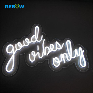 Rebow Hot Selling <strong>Good</strong> <strong>Vibes</strong> <strong>Only</strong> Custom Led Letter <strong>Neon</strong> <strong>Sign</strong> - Product Image 3