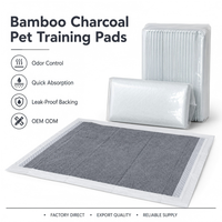 Alèses jetables en charbon de bambou PE pour chiens et chats, avec noyau neutralisant les odeurs, écologiques, imperméables et nettoyantes – Approvisionnement direct usine