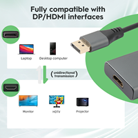 WISTAR Câble adaptateur convertisseur DP vers HDMI mâle vers femelle de haute qualité et bon marché pour HDTV