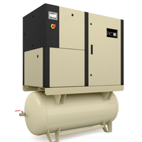 Compresseur d'air industriel 3.7kw 4.5kw 5.5kw 22kw tout-en-un, mini compresseur d'air rotatif à vis avec sécheur et réservoir d'air