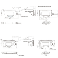 Capteur amplificateur à fibre optique FD NPN/PNP LED rouge à vente chaude de l'usine Sakady, CE 12-24V DC, temps de réponse de 24 ms, positionnement analogique