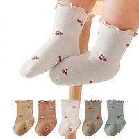 Nouvelles chaussettes courtes pour bébé, style Mori, en fausse fourrure ondulée et coton de qualité supérieure, tricotées, respirantes, collection Printemps 2026