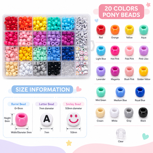 Kit de <span class=keywords><strong>perles</strong></span> DIY pour la fabrication de bijoux : 24 compartiments de <span class=keywords><strong>perles</strong></span> ton sur ton avec <span class=keywords><strong>lettres</strong></span> de l'alphabet et <span class=keywords><strong>perles</strong></span> smiley pour bracelets - Product Image 2