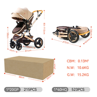 Poussette de voyage pliable en aluminium légère à 4 roues Purorigin OEM&ODM pour bébés, prix usine, bagage à main