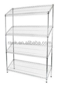 NSF inclinado alambre de metal libro soporte de exhibición con 5 estantes - Product Image 3