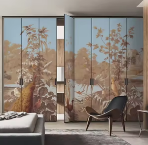 Papier peint chinoiserie avec oiseaux, peintures murales vintage de paons pour le salon, décoration de salon, papier peint <span class=keywords><strong>mural</strong></span> pour fond de télévision - Product Image 1