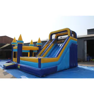 Grand château gonflable extérieur en PVC avec labyrinthe sautant videur enfants adultes amusant ville aire de jeux petite taille mer expédition