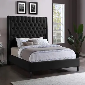 कस्टम आधुनिक नवीनतम पूर्ण/जुड़वां/राजा आकार लकड़ी के फ्रेम से अप-holstered अस्तर चमड़े बेड फ्रेम डिजाइन गुआंग्डोंग बिस्तर