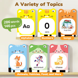 Cartes flash parlantes Joycat en anglais, 286 mots, jouets éducatifs sensoriels <span class=keywords><strong>Montessori</strong></span> pour les tout-petits, support <span class=keywords><strong>bilingue</strong></span> - Product Image 6