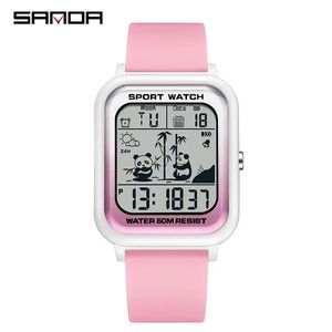 Reloj Cronógrafo Sanda 6120 Original con Pantalla LED Digital, Correa de TPU, Movimiento Electrónico y Alarma, Venta al Por Mayor de Fábrica - Product Image 6