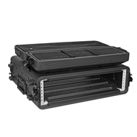 Etui de Flight Road de 26cm de profondeur 2U 3U 4U 6U Etui rack avec pied et poignée en caoutchouc