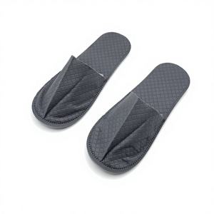 Pantuflas Desechables de Hotel de Alta Calidad, con Logotipo Personalizado, Suela Ultrafina Antideslizante, Portátiles, de Tela No Tejida con Patrón de Gofres - Product Image 5