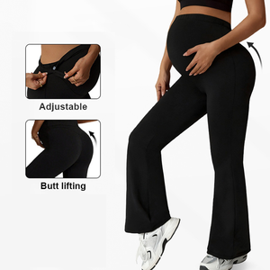 Leggings de Maternité Taille Haute Grande Taille pour Enceintes – Idéal Yoga, Sport et Quotidien – Nouvelle Collection Promotionnelle - Product Image 1