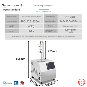 Machine à tempérer le <span class=keywords><strong>chocolat</strong></span> automatique à température constante pour atelier de transformation <span class=keywords><strong>du</strong></span> <span class=keywords><strong>chocolat</strong></span> - Product Image 4