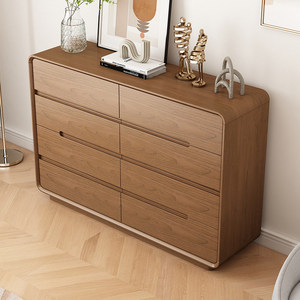 Lxyx New Modern Solid Oak 5 Drawer <b>Chest</b> Wall-Mounted Modular Durable <b>Storage</b> Cabinet Living Room Integrated <b>Large</b> Capacity - Product Image 1