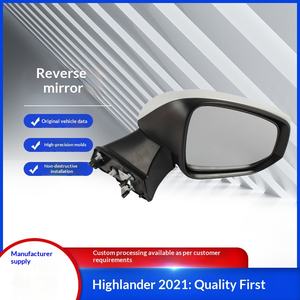 Nouveau rétroviseur latéral gauche/droit, rétroviseur <span class=keywords><strong>de</strong></span> <span class=keywords><strong>champ</strong></span> <span class=keywords><strong>de</strong></span> <span class=keywords><strong>vision</strong></span>, angle mort pour HIGHLANDER 2021-2024, noir et blanc - Product Image 2