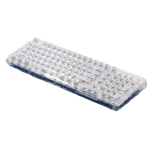 Transparent Crystal Wireless <b>Keyboard</b> Mouse Combo Ice Keycap Mute Mechanical Feeling <b>Keyboard</b> Set For Laptop Desktop - Product Image 1